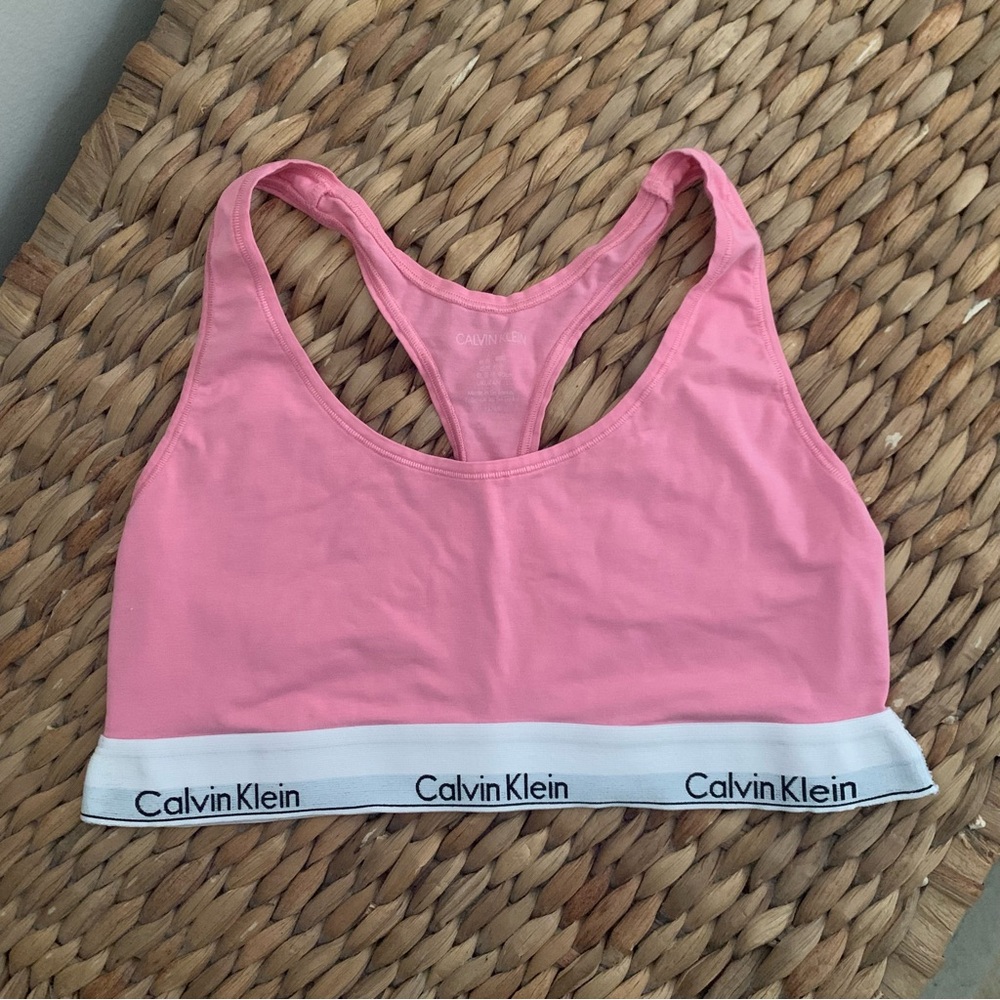 Calvin Klein Icon Cotton Modal Unlined Bralette Bubblegum Pink